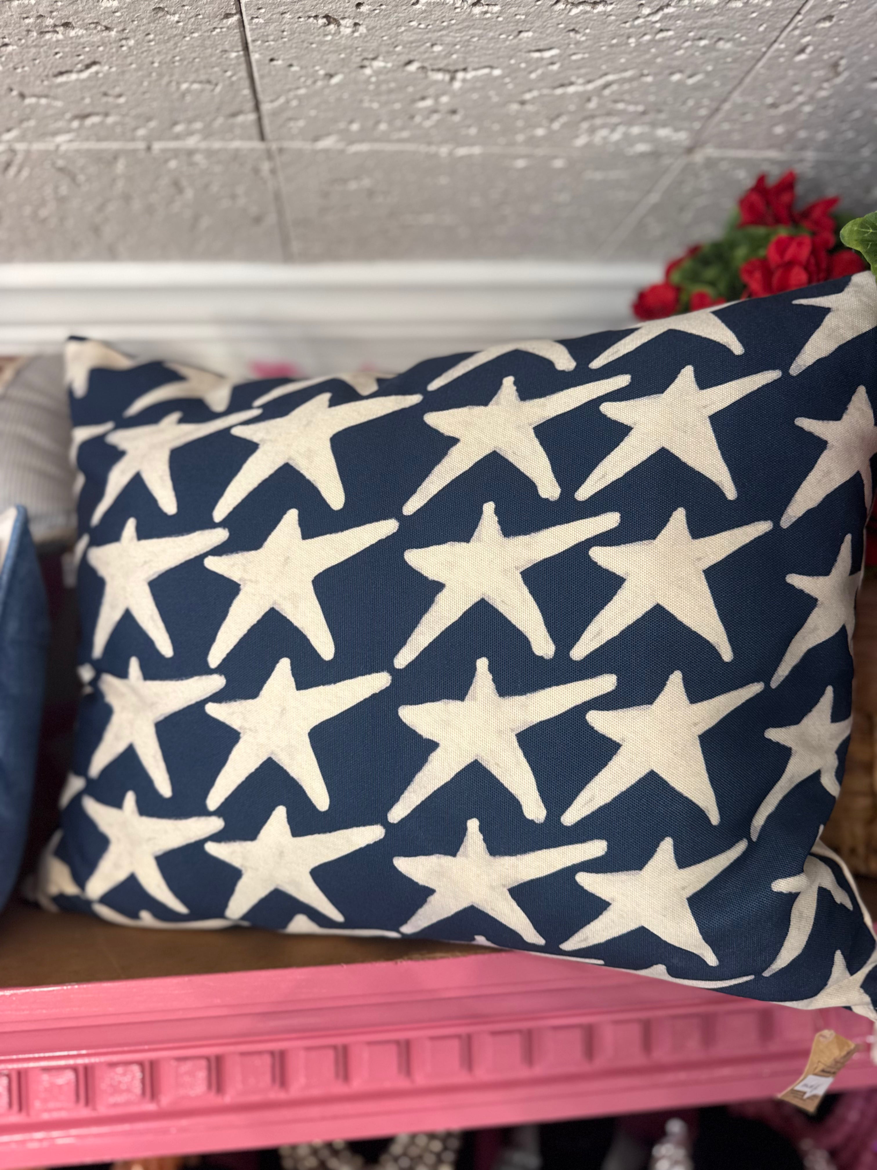 Blue Star Pillow