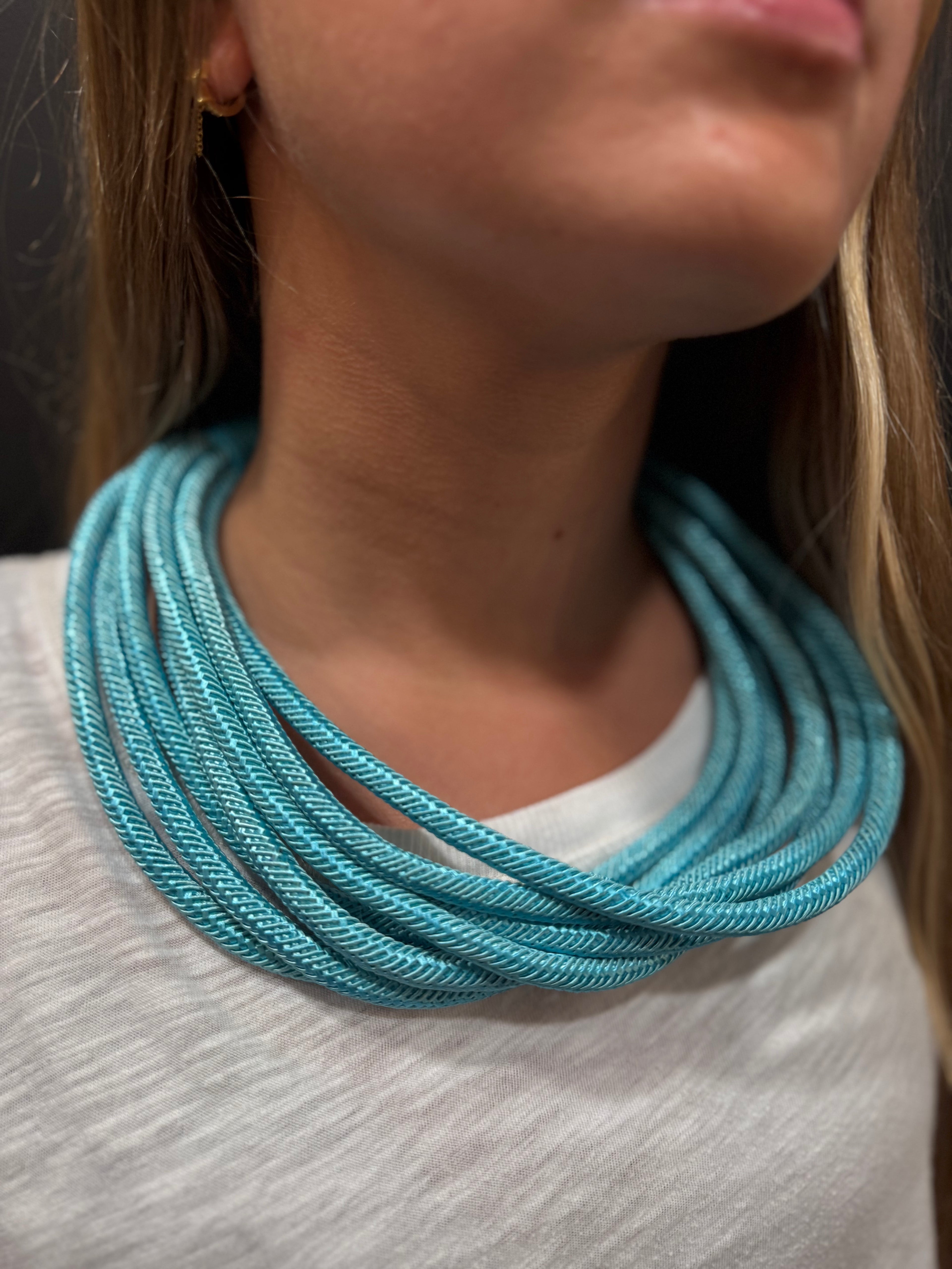 Turquoise  Rope Necklace