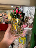 Cheetah Wine Glass