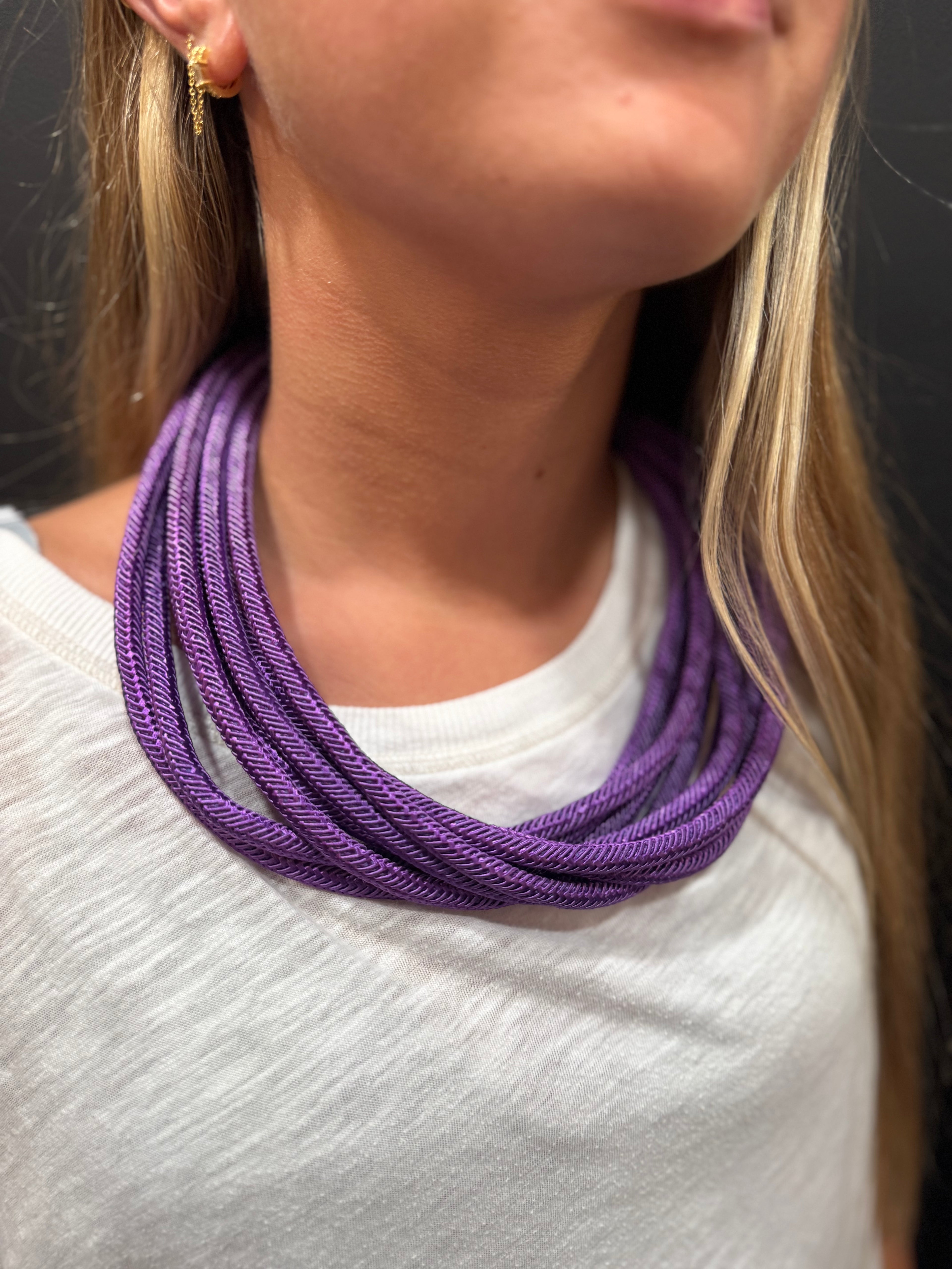 Purple Rope Necklace