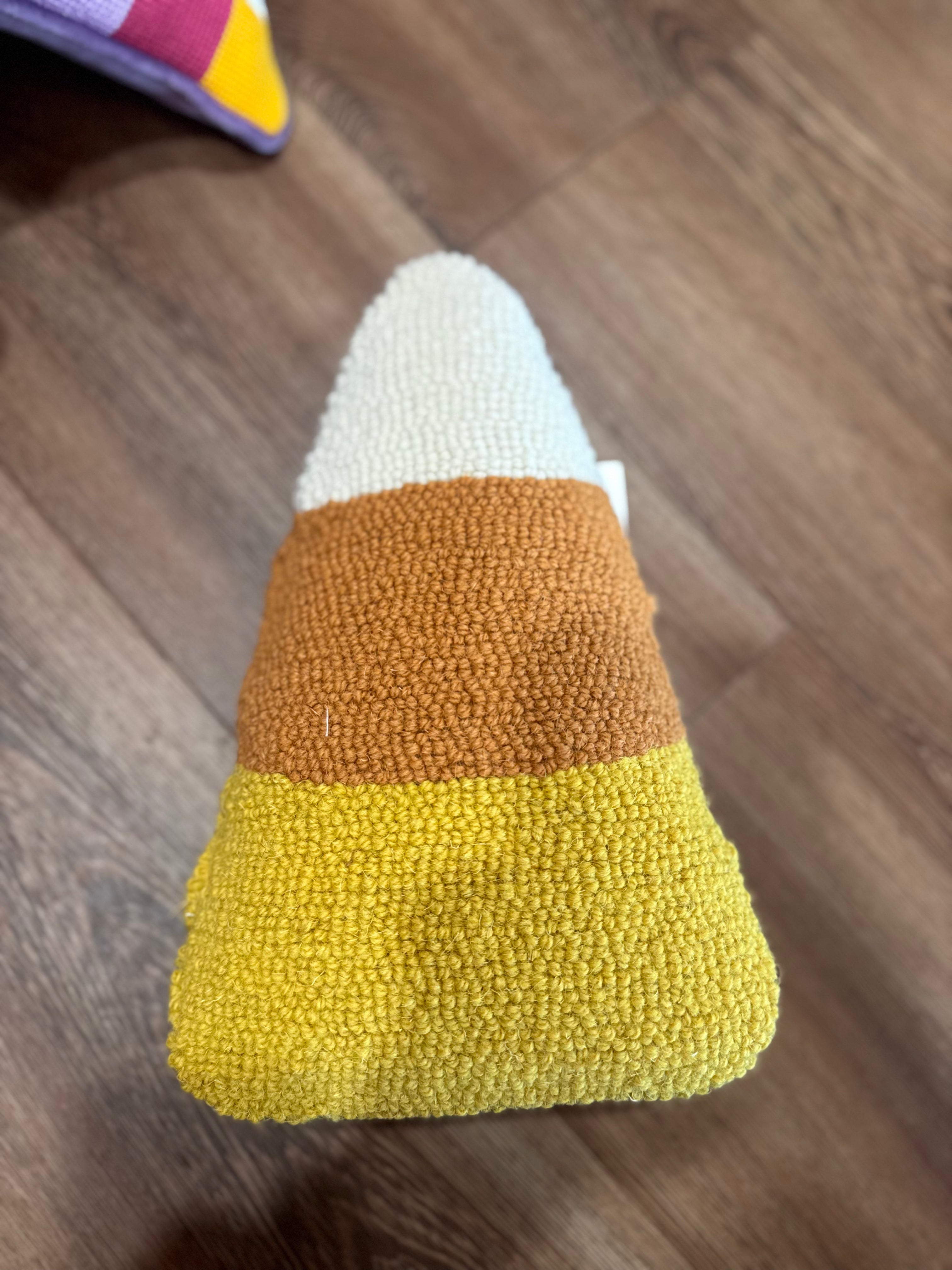 Candy Corn Needle Point Pillow