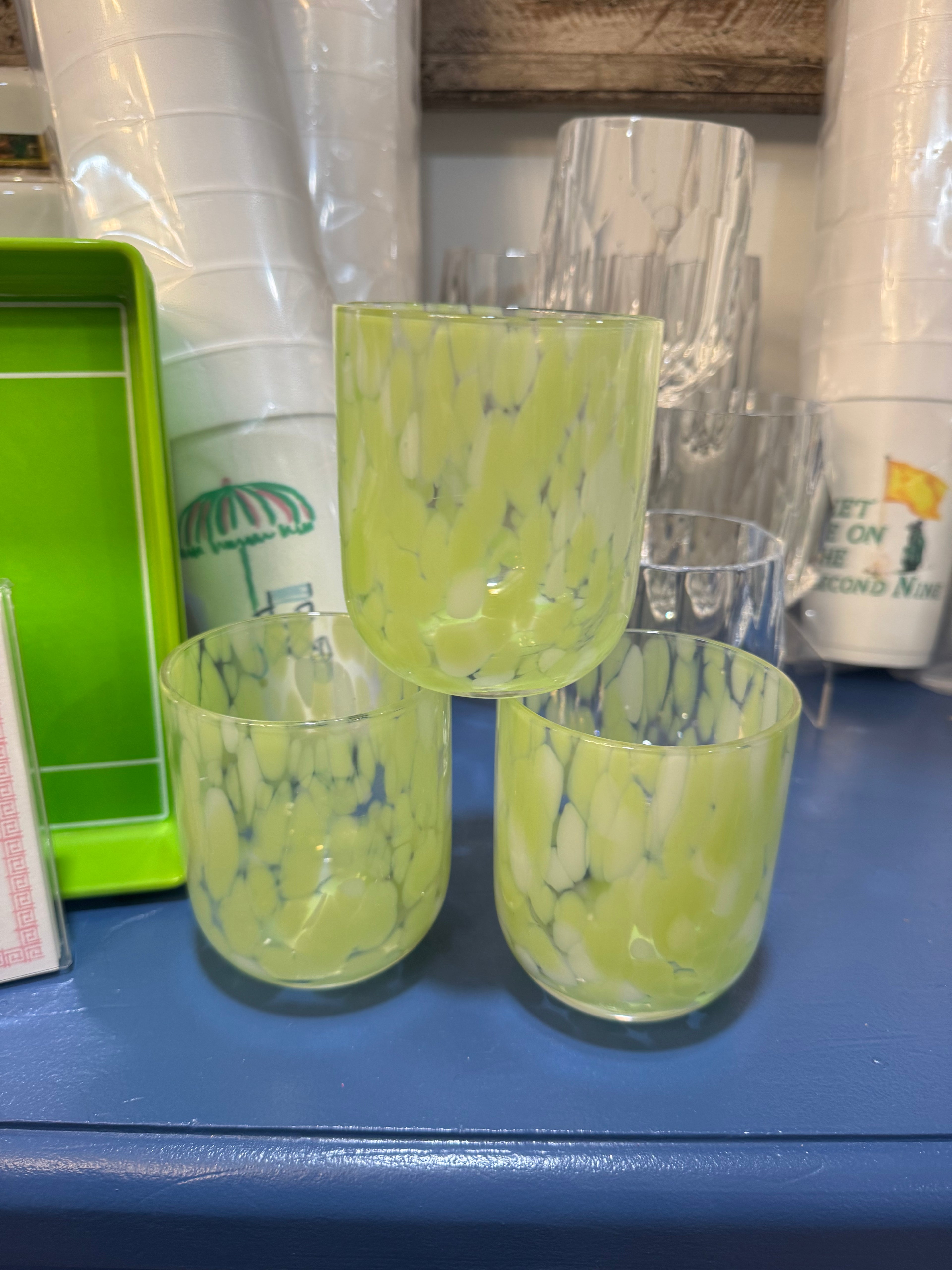 Green Wine Glass