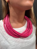 Hot Pink Rope Necklace