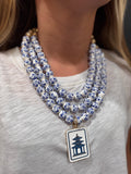Blue and White Mahjong Necklace