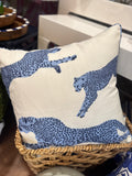Blue Cheetah Pillow set of 2
