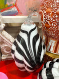 Black and White Glass Pumpkin