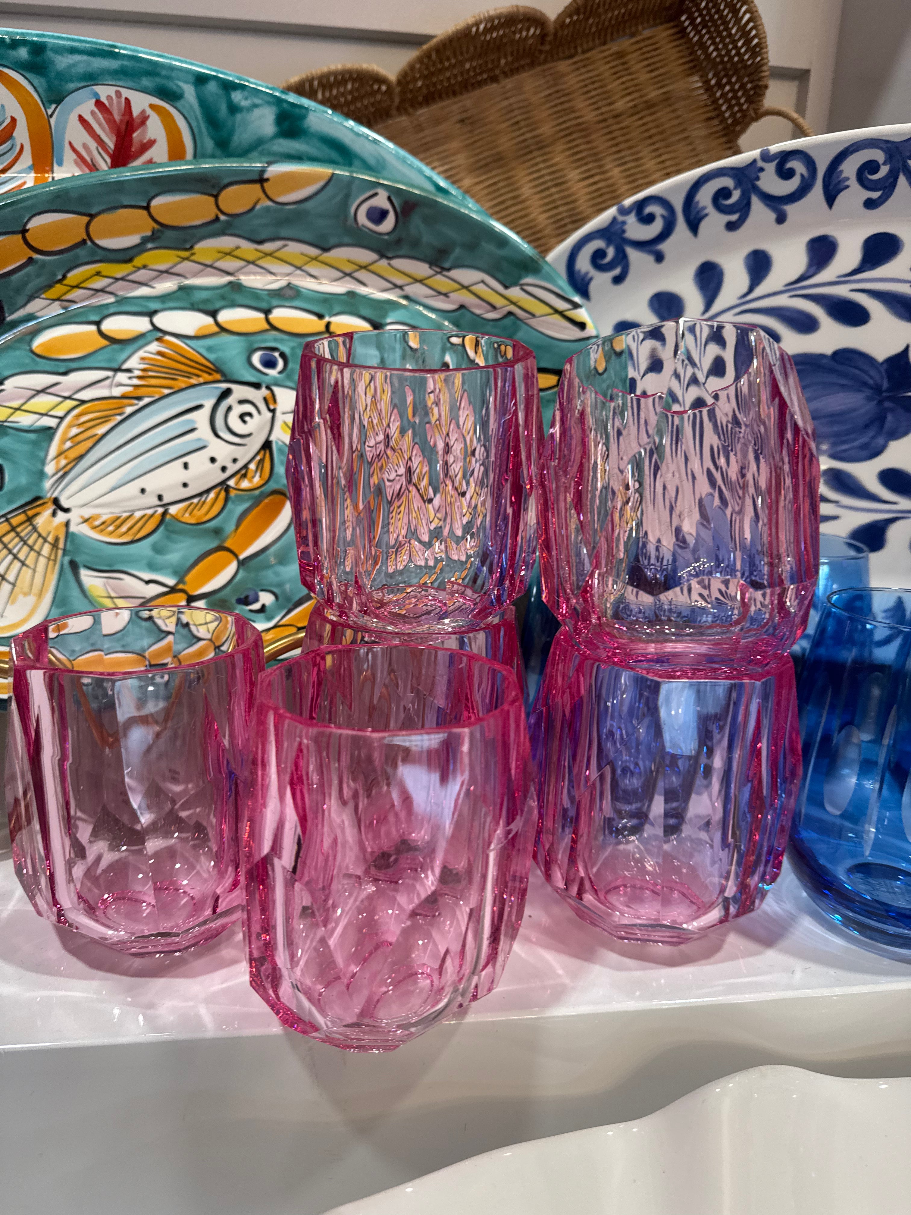 Pink Wine Glass Set of 6