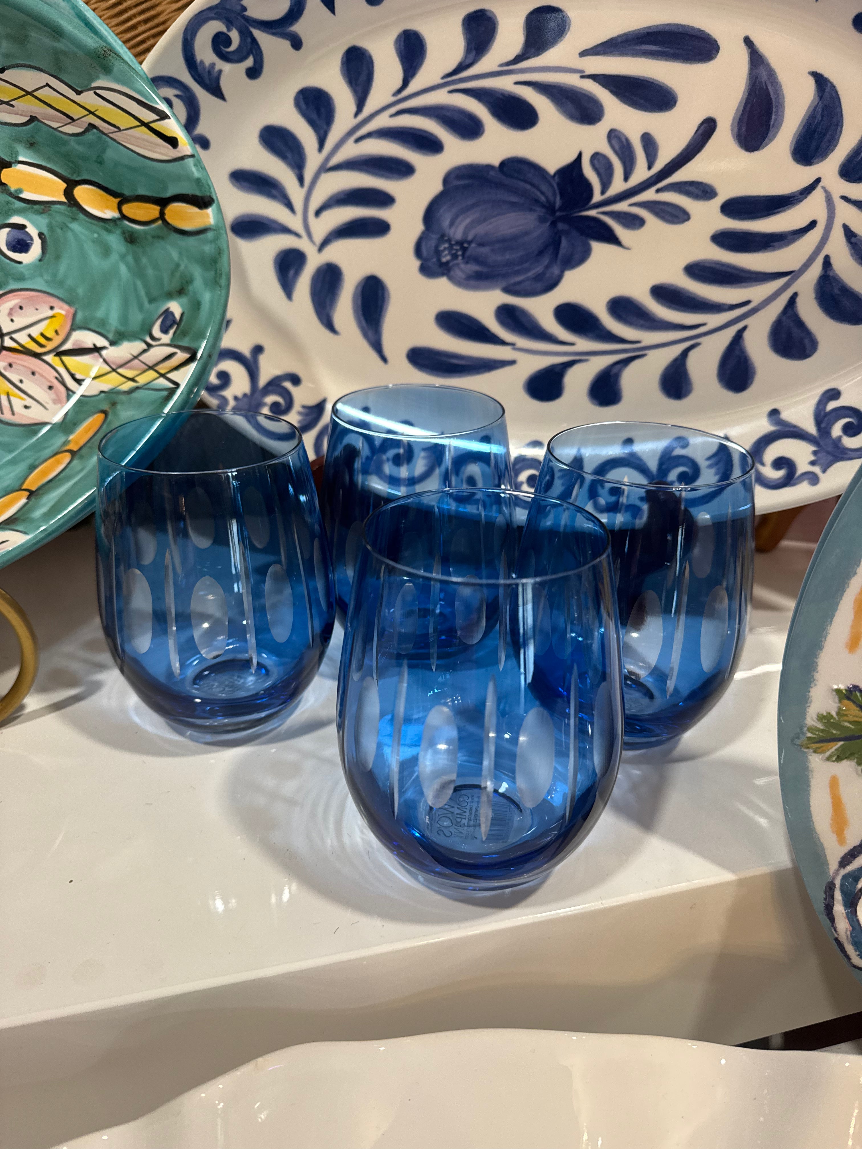 Blue Wine Glass