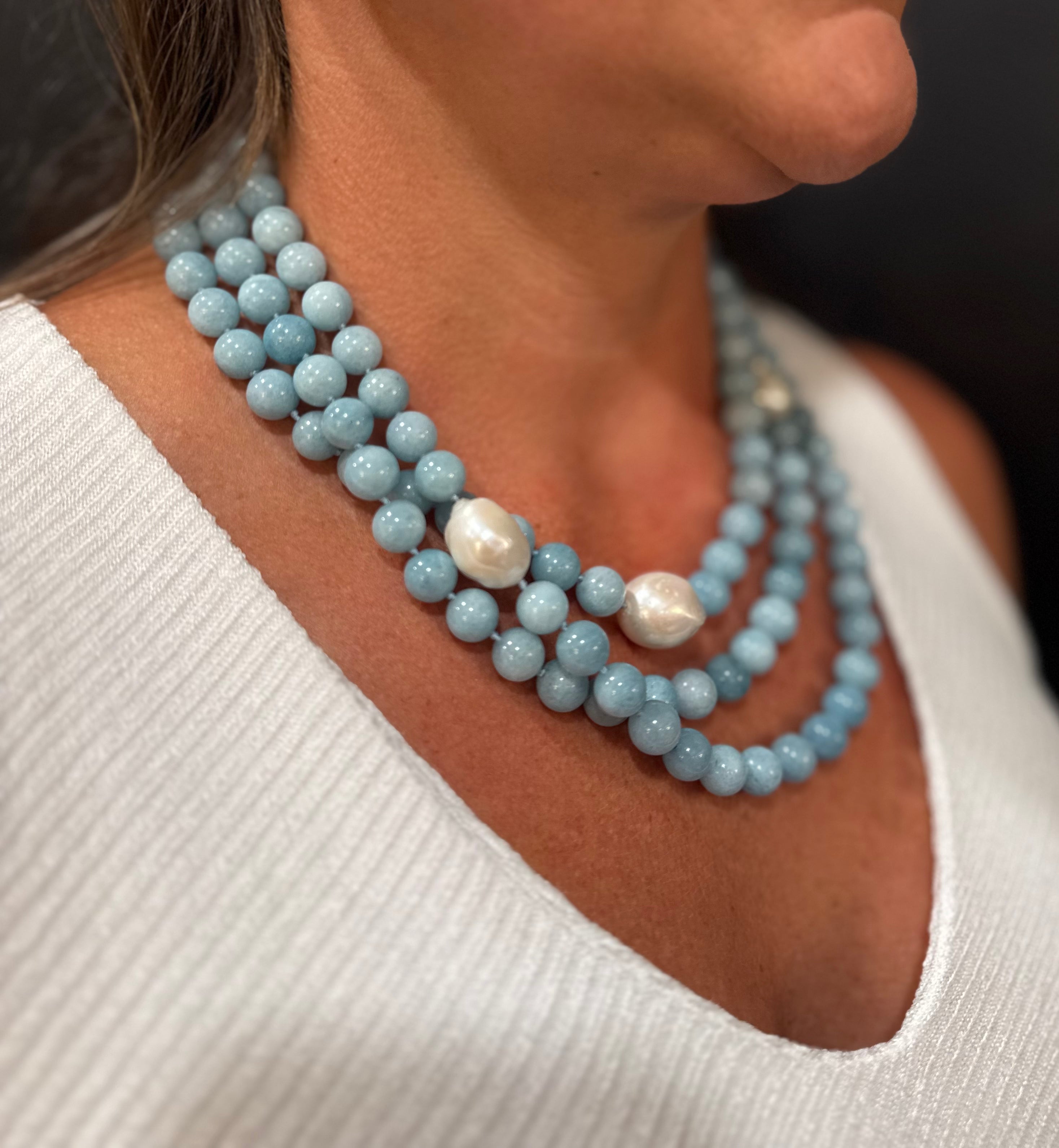 Studio G Blue Pearl Necklace