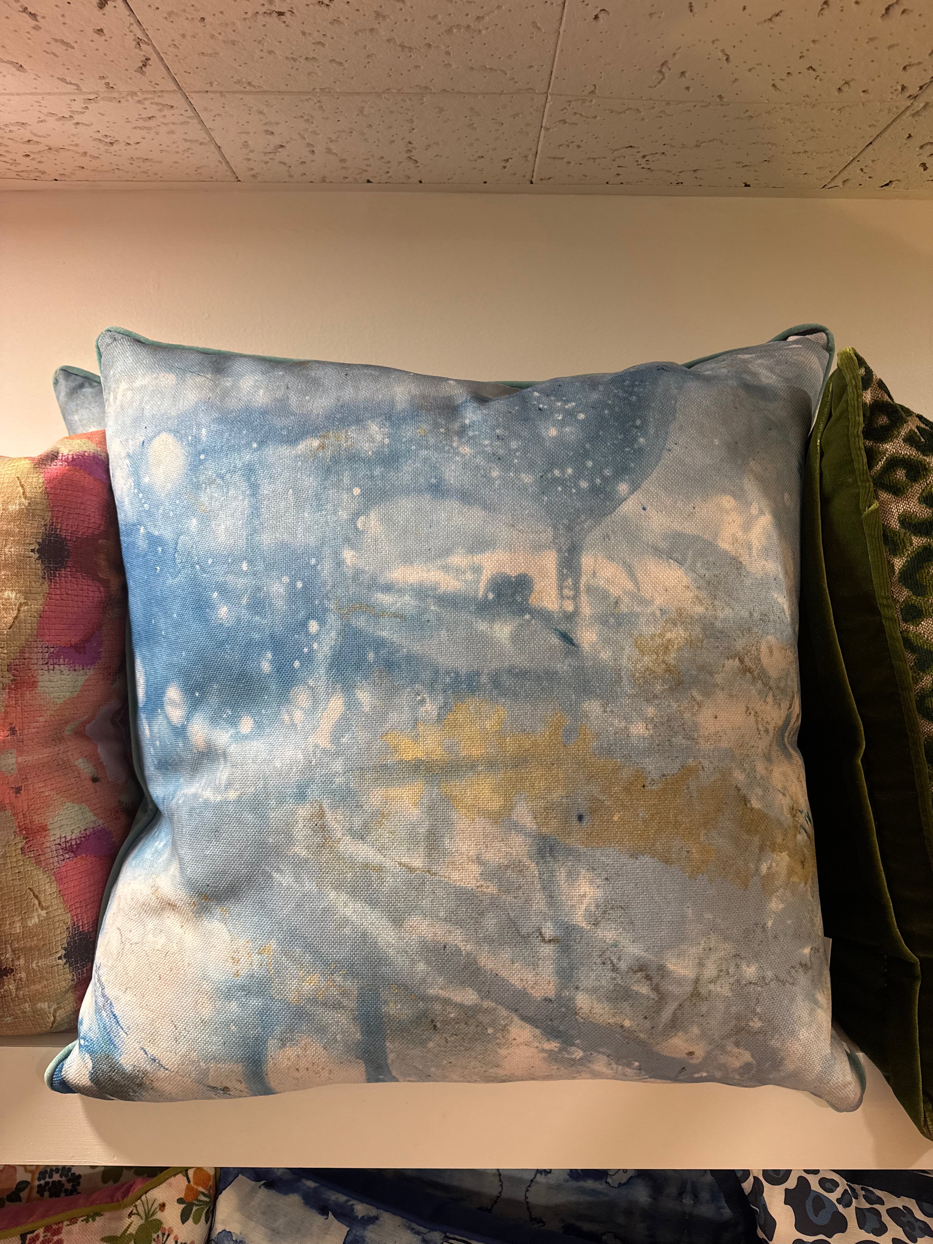 Blue Abstract Pillow Set