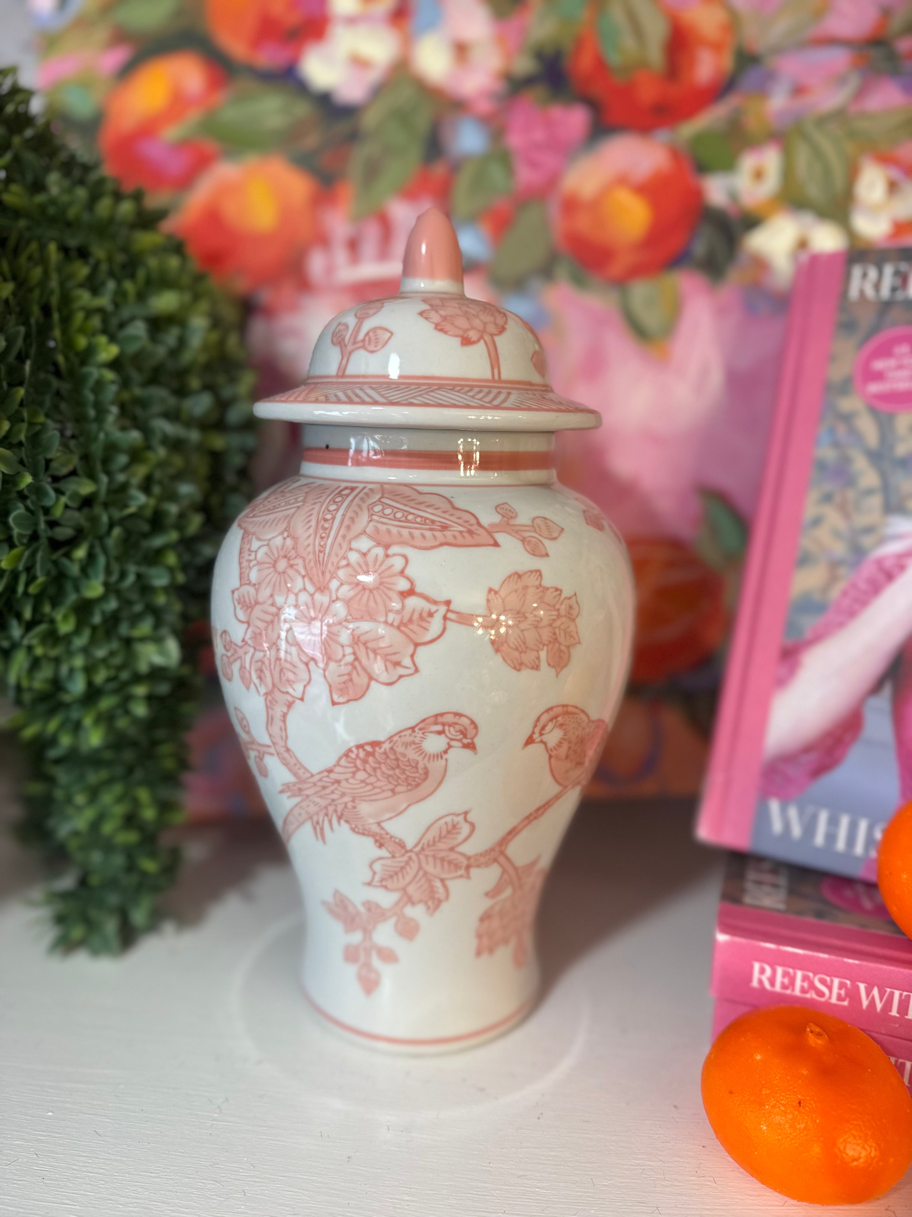 Pink Ginger Jar
