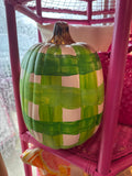 Green Hand Painted Pumpkin