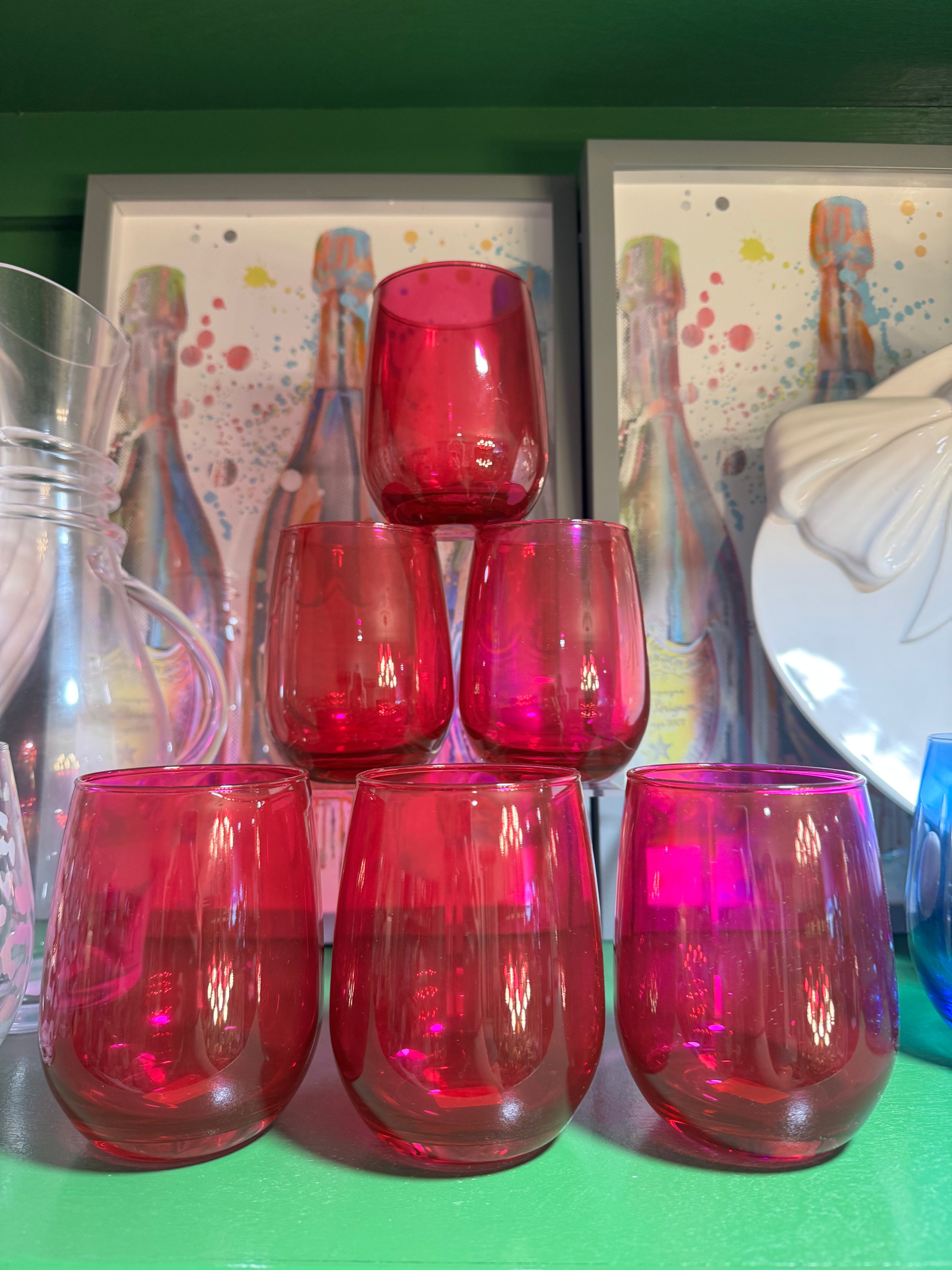 Pink Individual Wine Glass