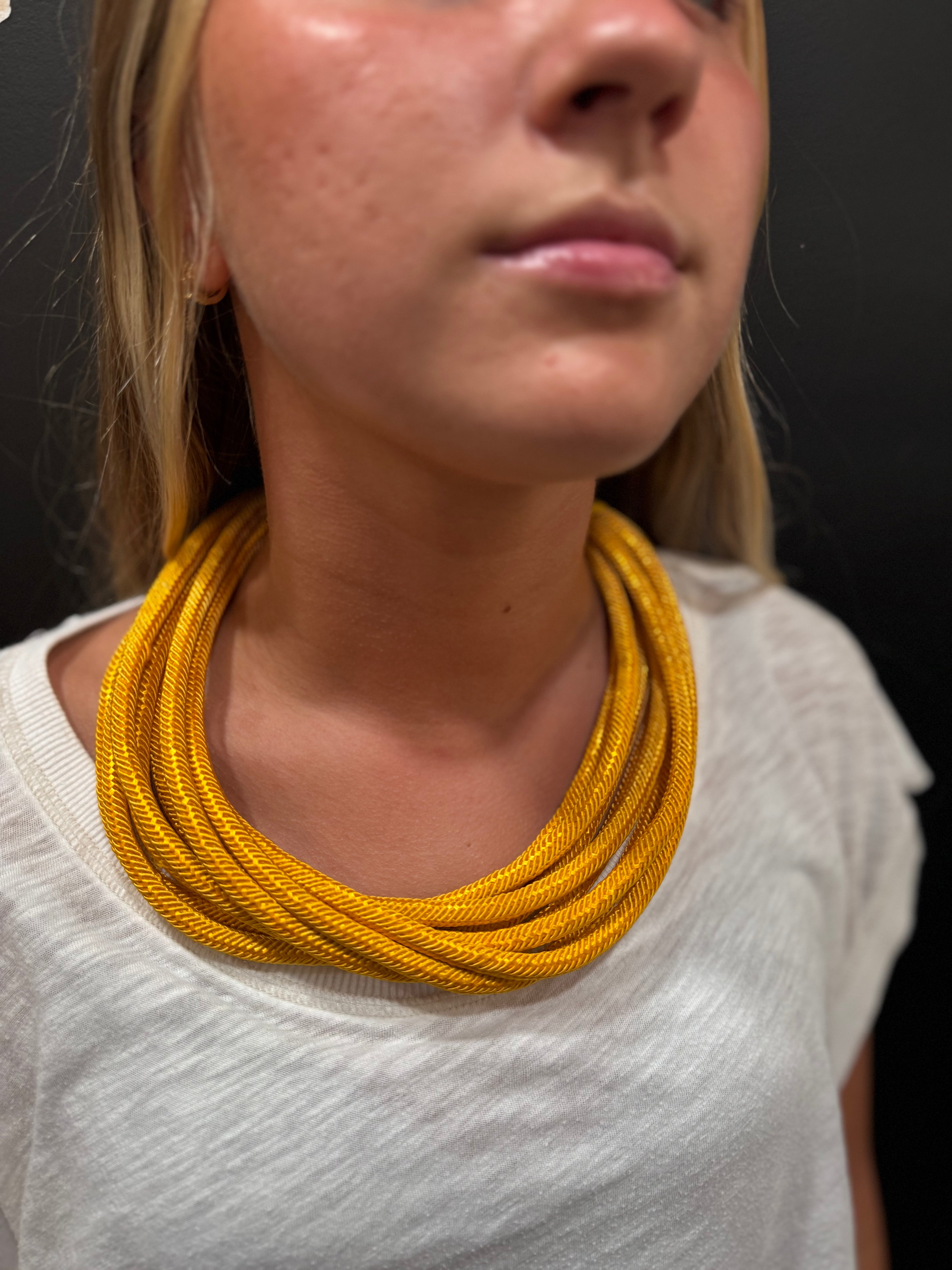 Yellow Rope Necklace