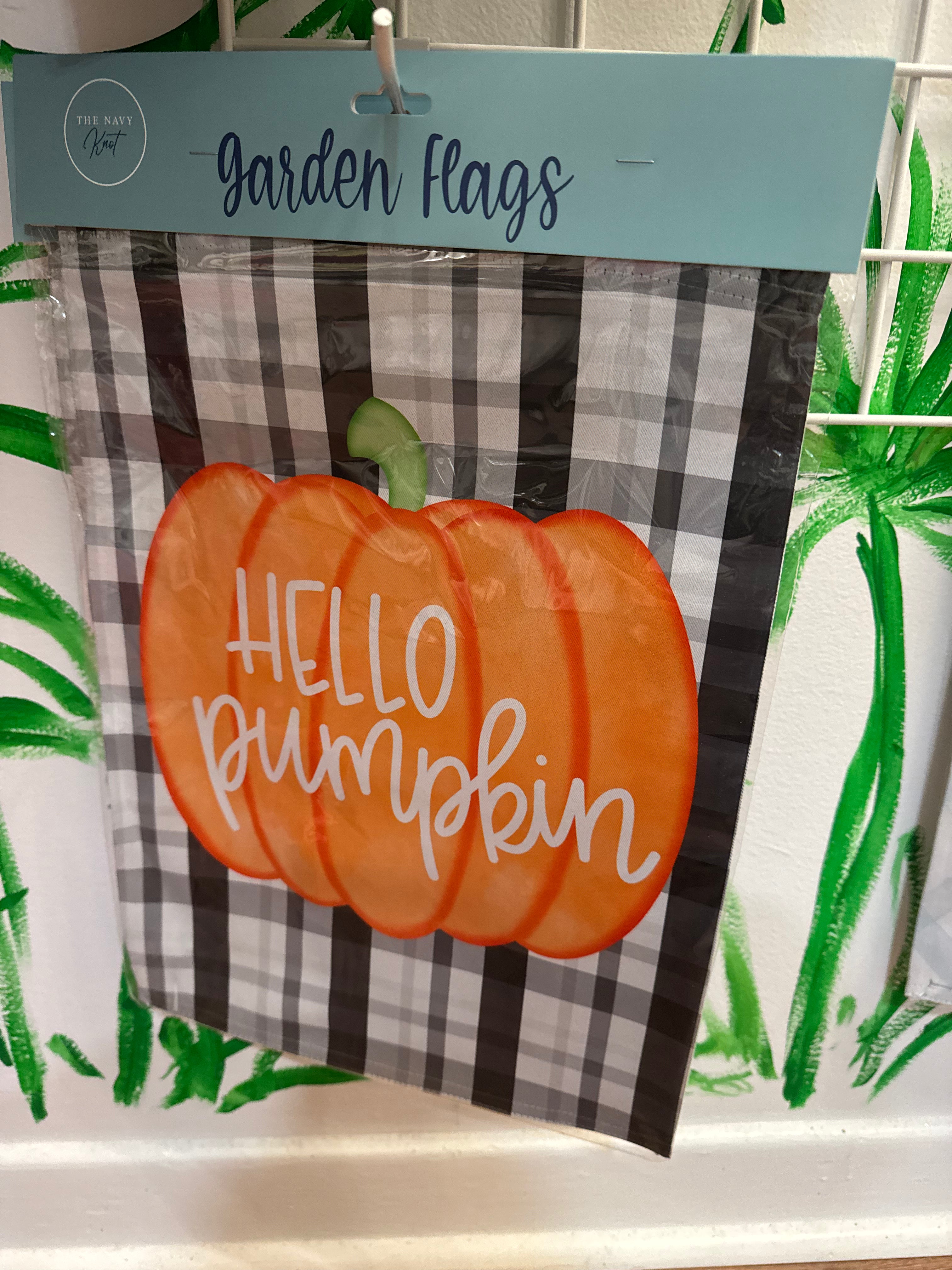 Hello Pumpkin Garden Flag