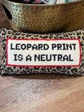 Leopard Print Needle Point Pillow