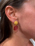 Julie Ryan Pink Gold Drop Earrings