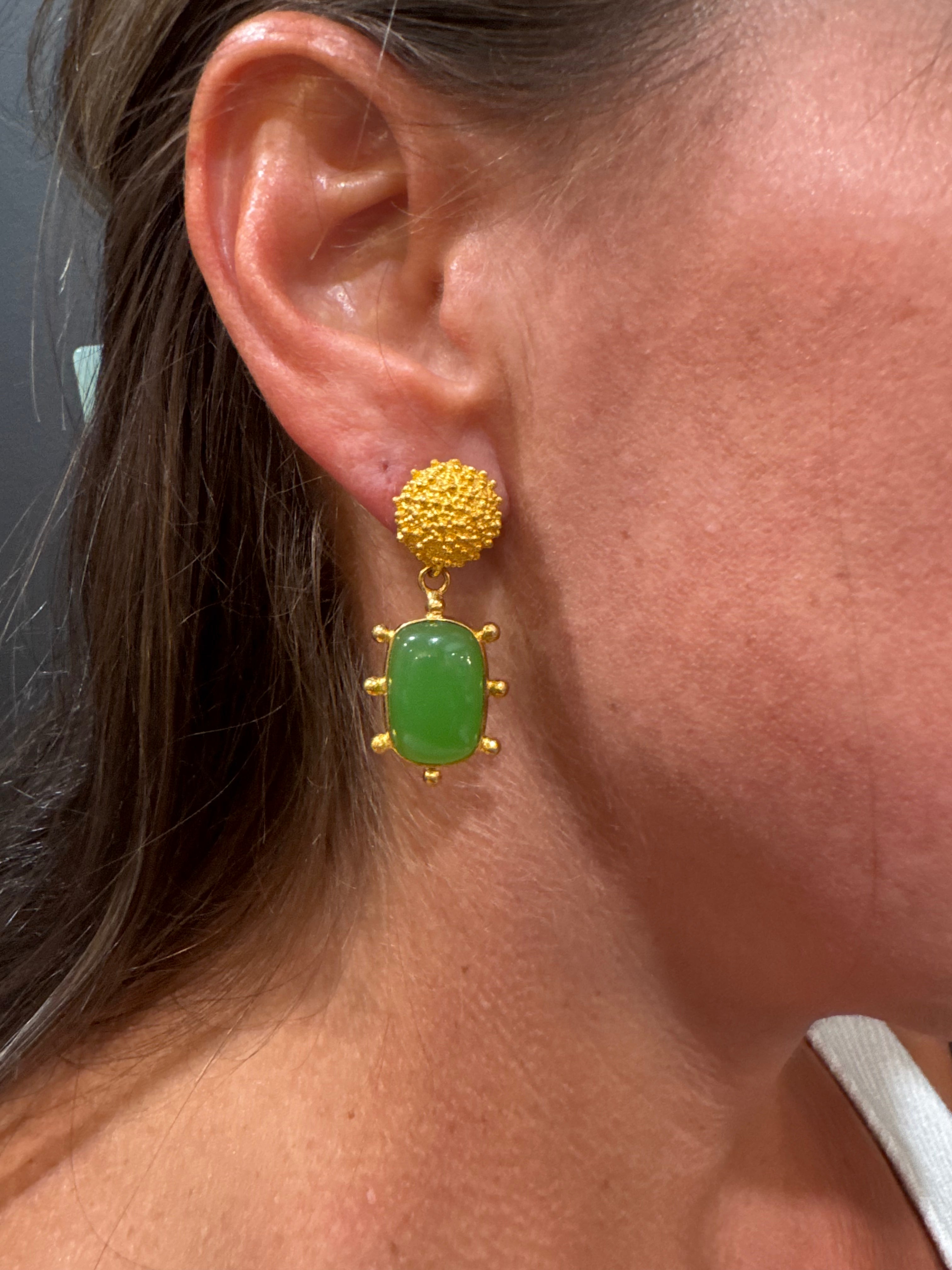 Julie Ryan Jade Green Drop Earrings