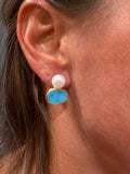Julie Ryan Turquoise Pearl earrings