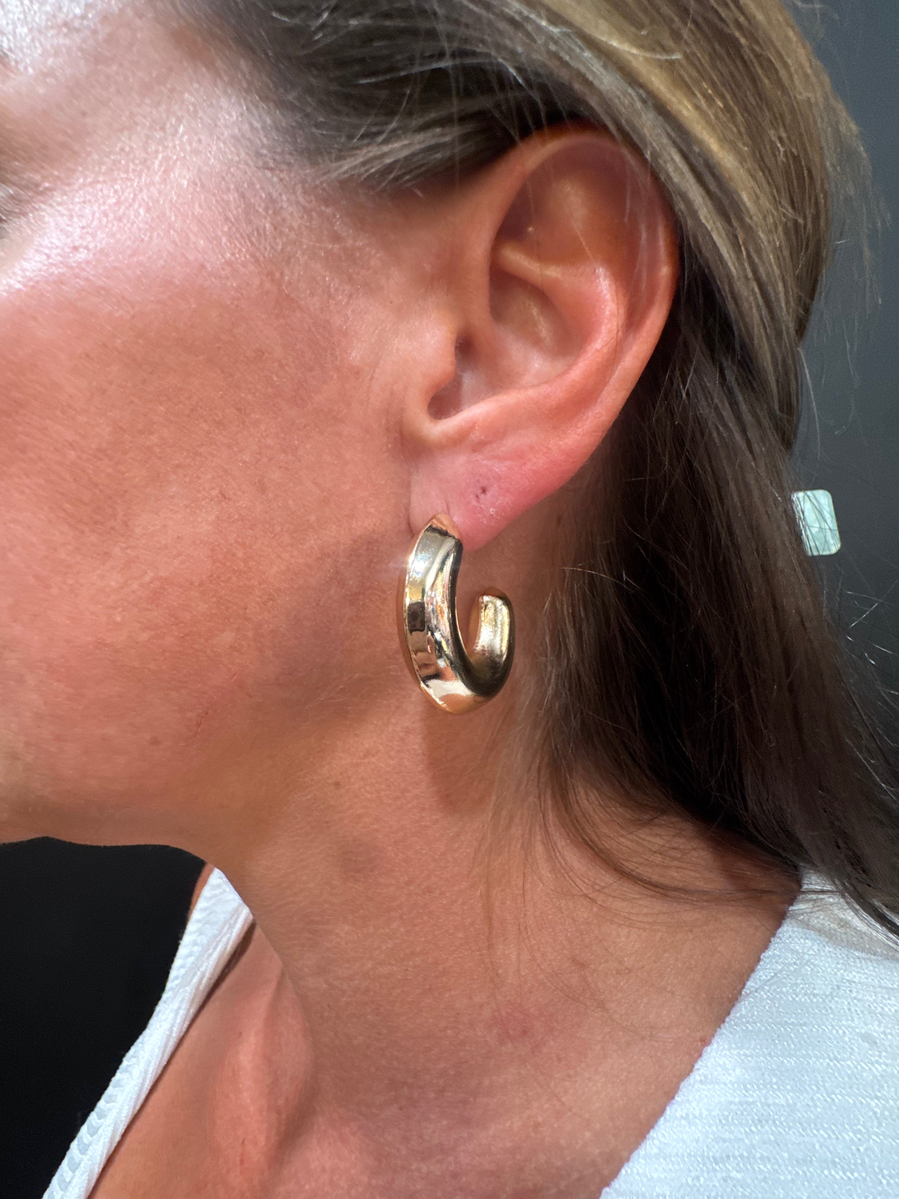 Shiny Gold Hoop small