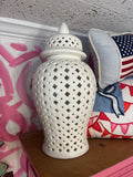 Large White Ginger Jar