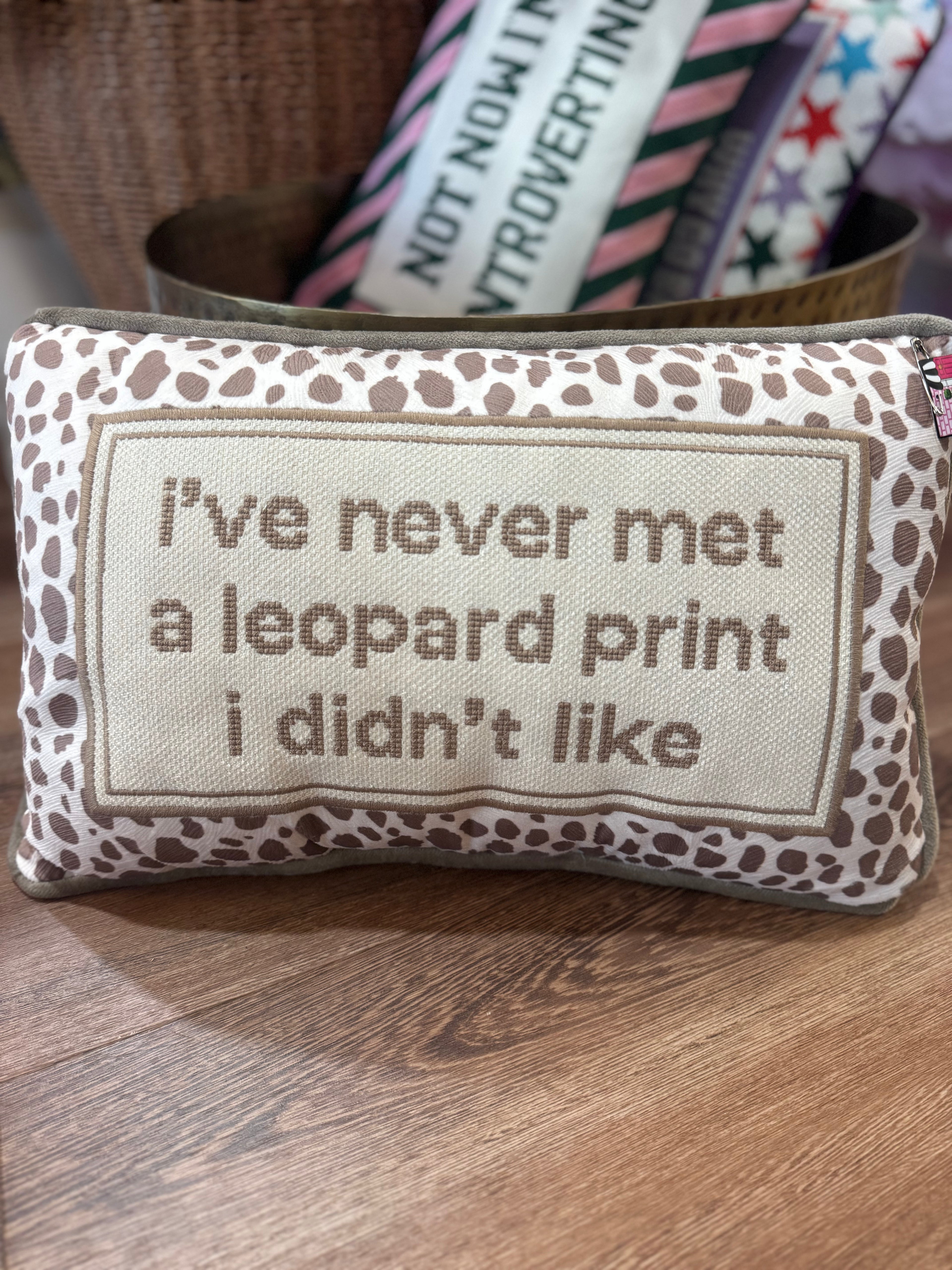 Leopard Needle Point Pillow