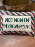 Mot Mow Im Introverting Needle Point Pillow