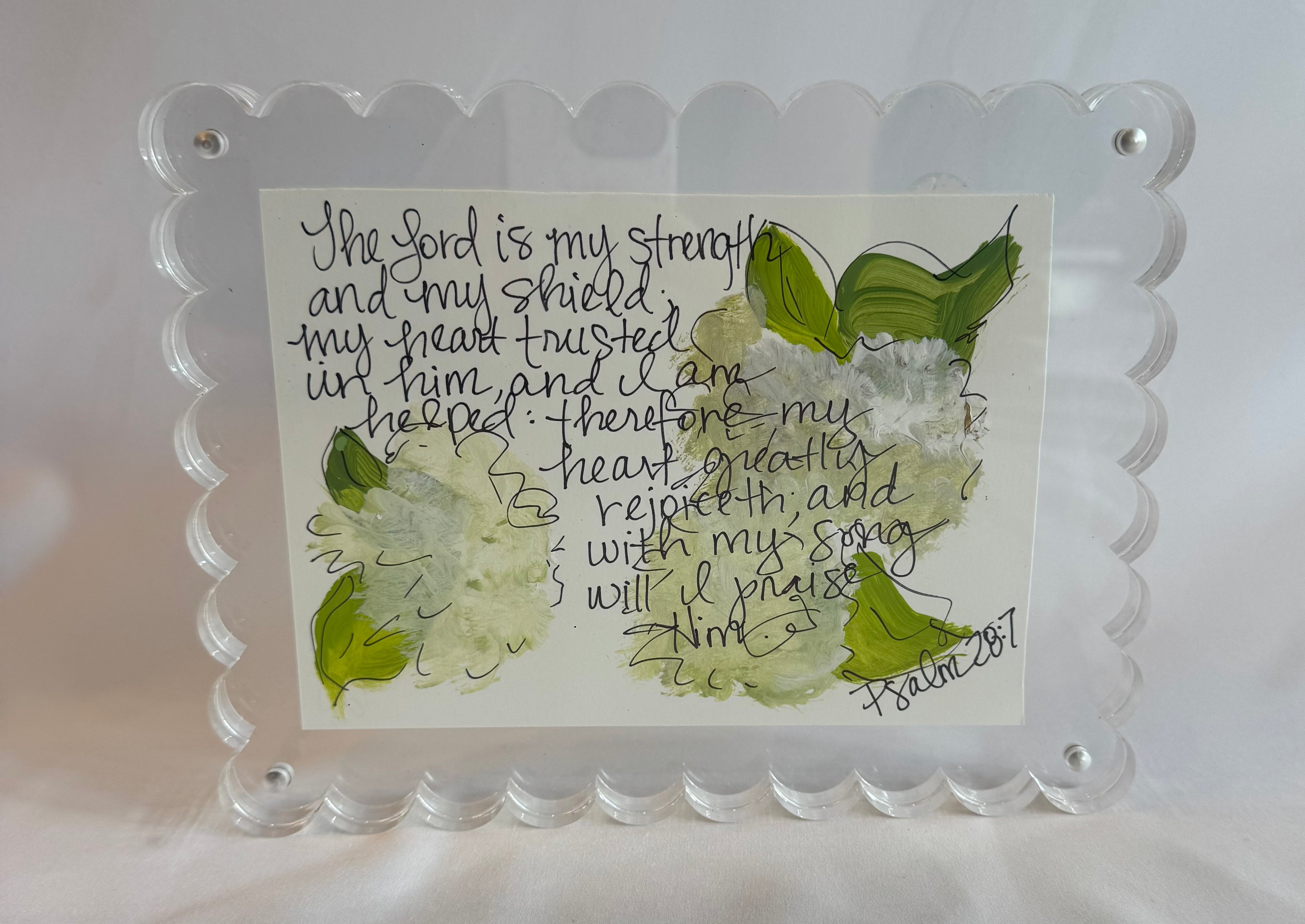 Hydrangea Bible Verse Acrylic