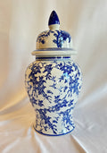 medium Blue and White Chinoiserie Ginger Jar